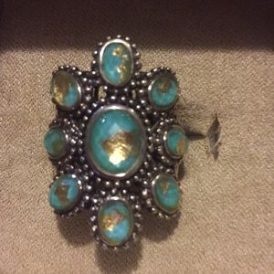 SS Oval Turquoise Crystal Quartz
